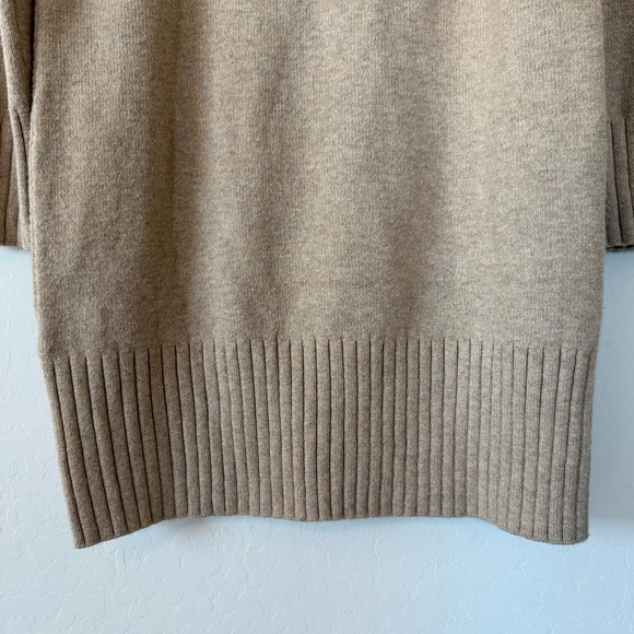 Banana Republic x Repreve NWT Oatmeal Tan Mock Neck Tunic Sweater Dress Medium - Picture 3 of 8